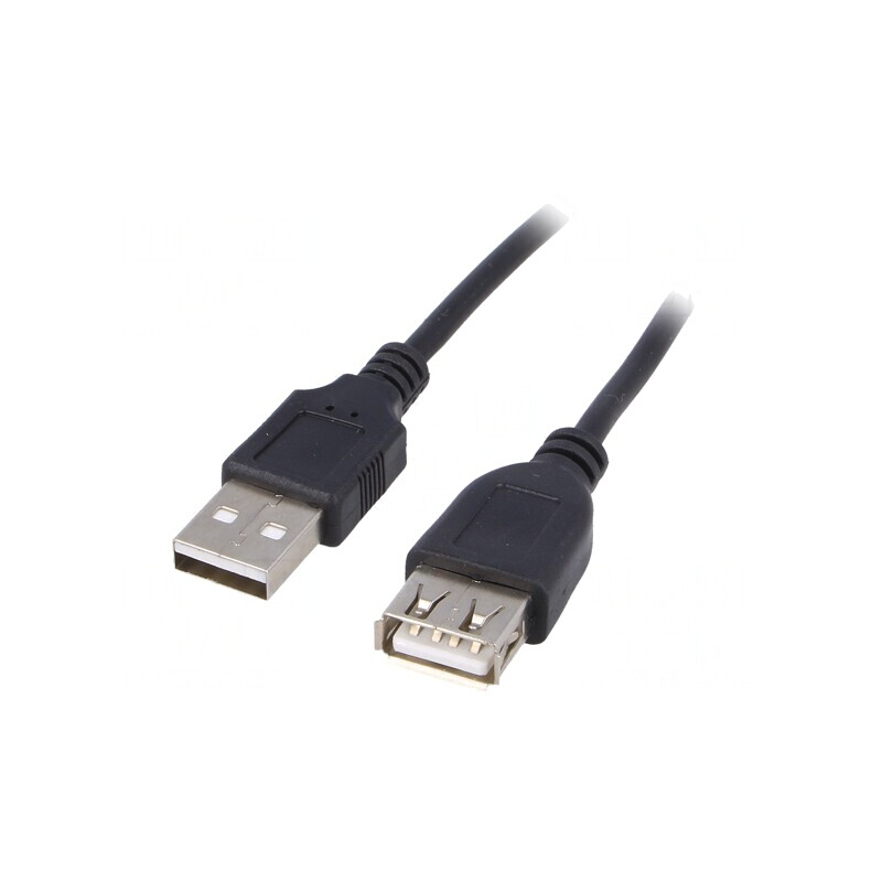 Cablu USB 2.0 A-A Negru 3m | Electronic-mag.ro | Componente Electronice