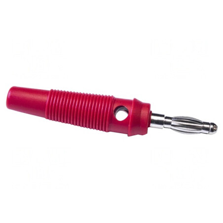 Mufă Banană 4mm Roșie 24A 60mm | Electronic-mag.ro | Componente Electronice