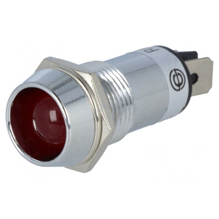 "Lampă de Control LED Roșie 12VDC IP40 Alamă" | Electronic-mag.ro | Componente Electronice