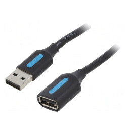 Cablu USB 2.0 USB A-A 2m Negru | Electronic-mag.ro | Componente Electronice