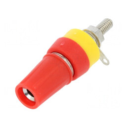 Soclu Banană 4mm 15A Roșu pentru Panou | Electronic-mag.ro | Componente Electronice
