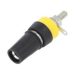 Soclu banană 4mm 15A negru pentru panou | Electronic-mag.ro | Componente Electronice