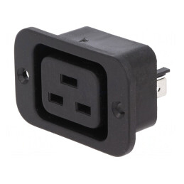 Conector Alimentare AC Soclu Mamă 16A IEC C19 | Electronic-mag.ro | Componente Electronice