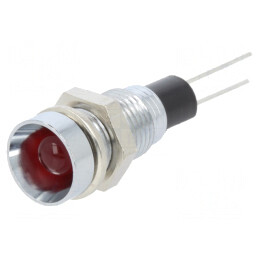Lampă LED Roșie Concavă pentru PCB Ø8mm | Electronic-mag.ro | Componente Electronice