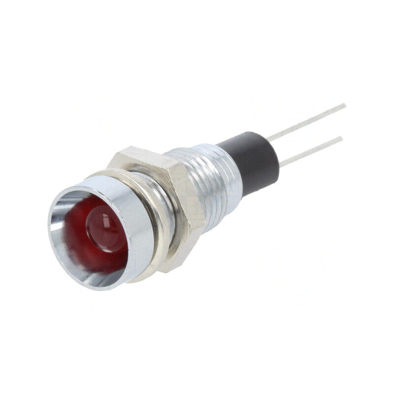 Lampă LED Roșie Concavă pentru PCB Ø8mm | Electronic-mag.ro | Componente Electronice