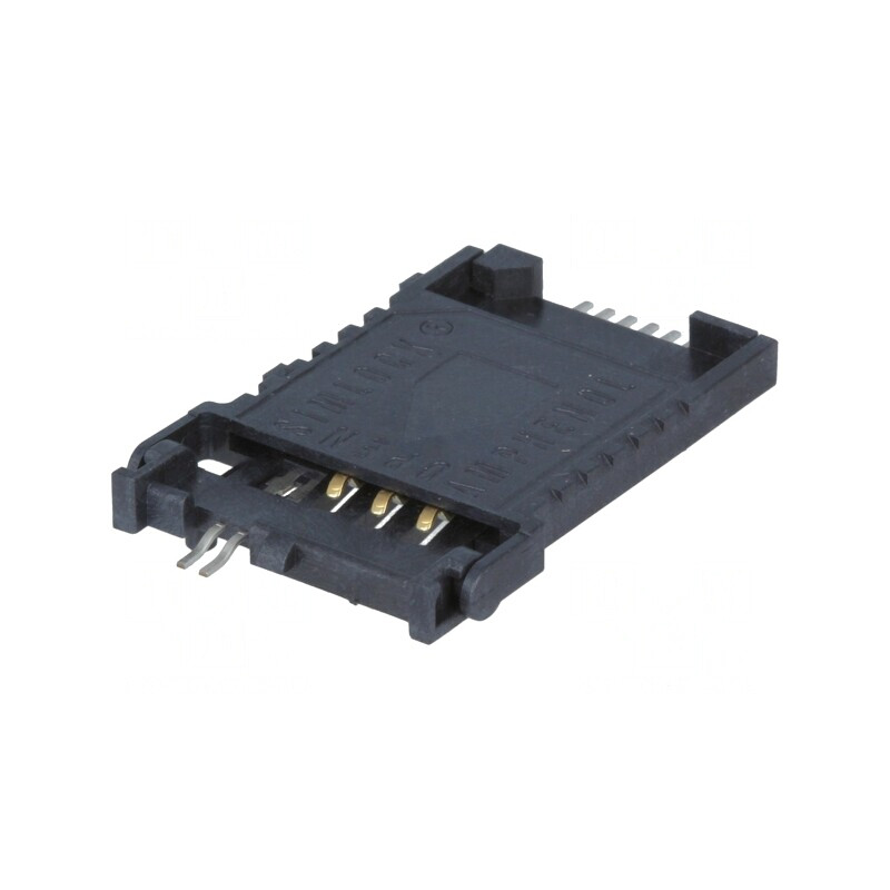 Conector pentru carduri SIM SMT 6 PIN 3mm 100mΩ | Electronic-mag.ro | Componente Electronice