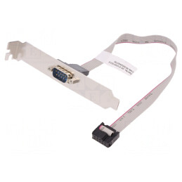 Cablu D-Sub 9 pini la IDC 2x5 pini 250mm Bej | Electronic-mag.ro | Componente Electronice