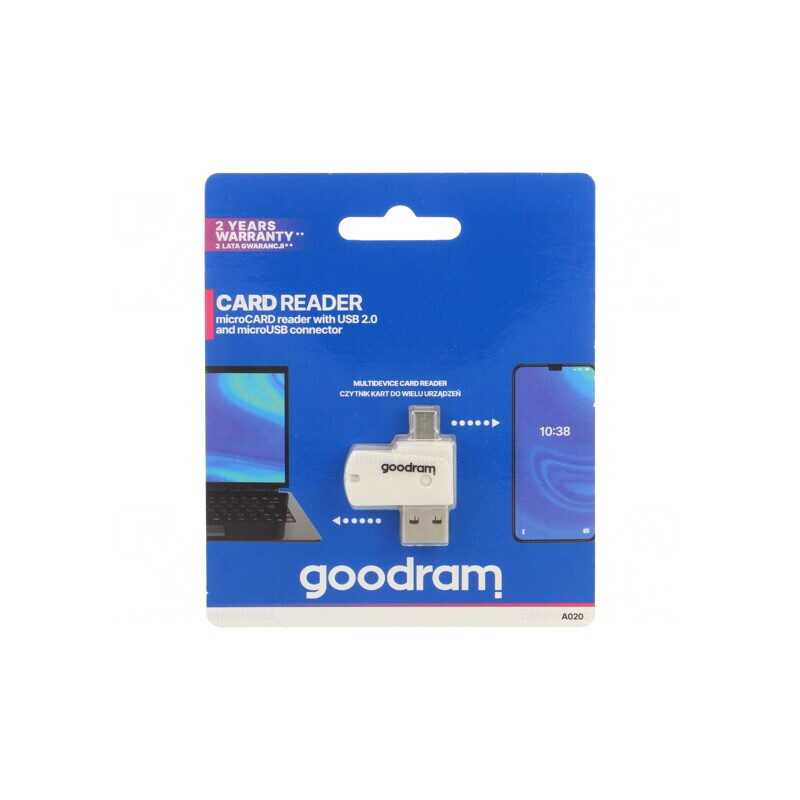Cititor Card USB 2.0 cu Mufă USB A și Micro USB B | Electronic-mag.ro | Componente Electronice