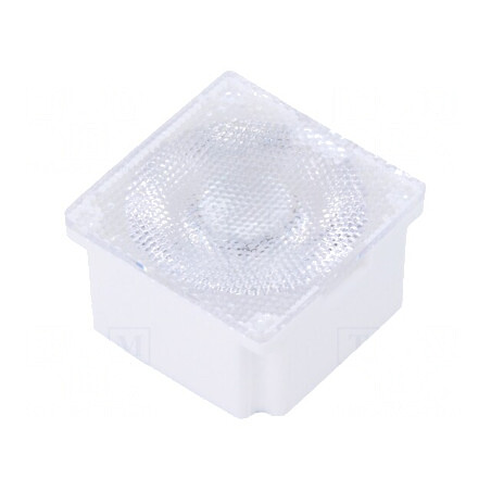 Lentilă LED pătrată transparentă 45° 12,55mm | Electronic-mag.ro | Componente Electronice