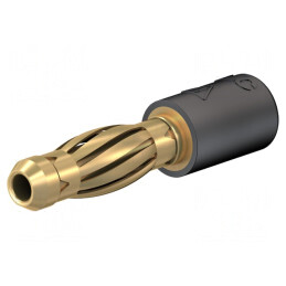 Adaptor Banană 4mm Negru Aurit 25A | Electronic-mag.ro | Componente Electronice