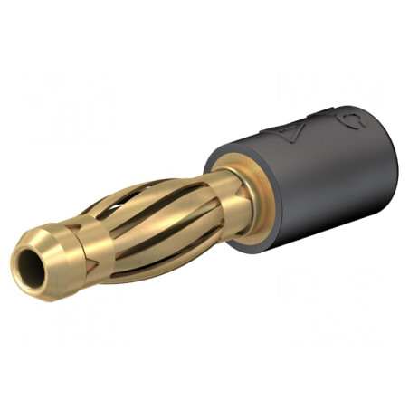 Adaptor Banană 4mm Negru Aurit 25A | Electronic-mag.ro | Componente Electronice