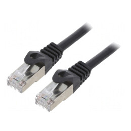 Cablu Patch F/UTP Cat6 2m RJ45 Negru | Electronic-mag.ro | Componente Electronice