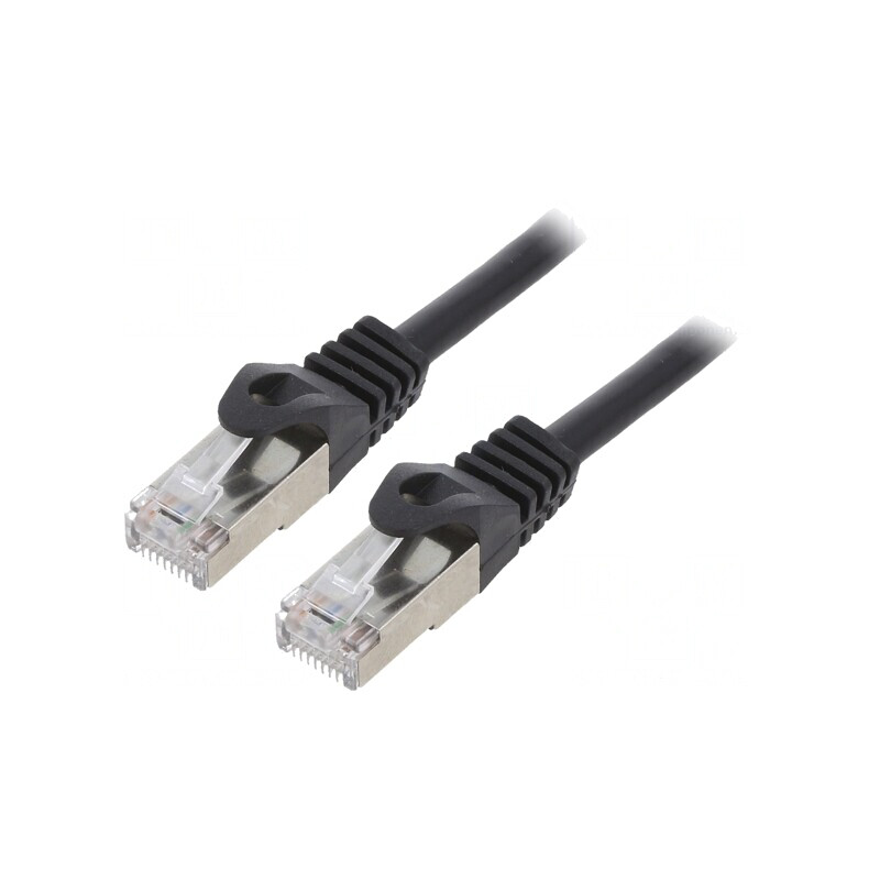 Cablu Patch F/UTP Cat6 2m RJ45 Negru | Electronic-mag.ro | Componente Electronice