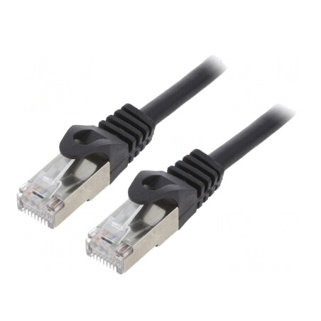 Cablu Patch F/UTP Cat6 2m RJ45 Negru | Electronic-mag.ro | Componente Electronice