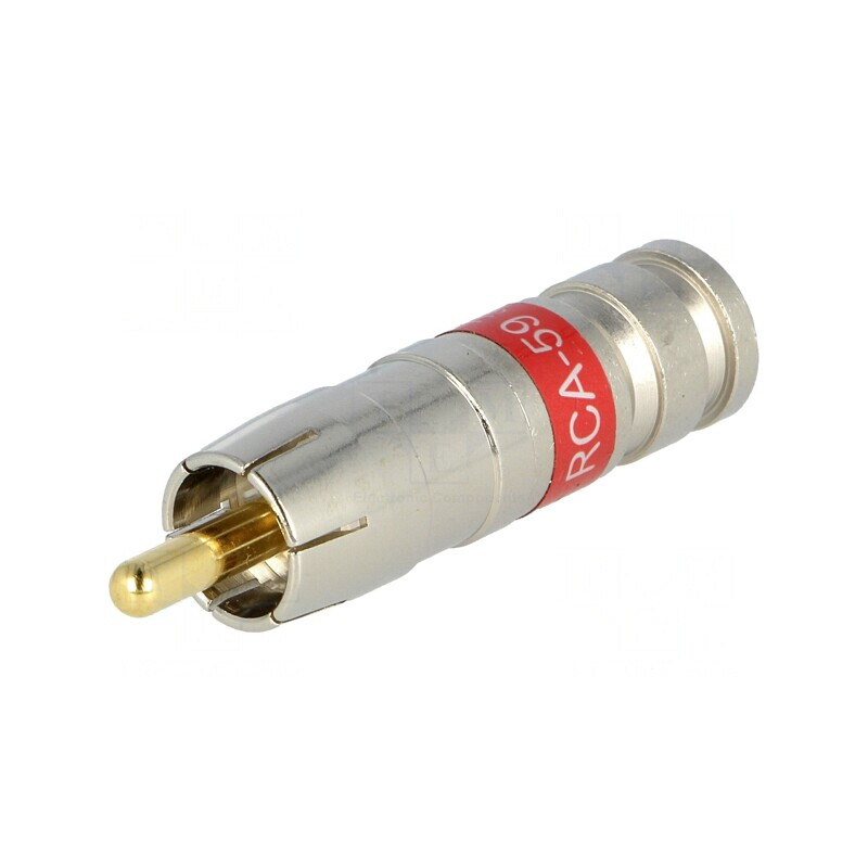 Mufă RCA Tată Crimpare RG59 75Ω 3GHz | Electronic-mag.ro | Componente Electronice
