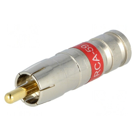 Mufă RCA Tată Crimpare RG59 75Ω 3GHz | Electronic-mag.ro | Componente Electronice