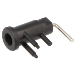 Soclu Banană Negru 2mm 10A 600V Panou | Electronic-mag.ro | Componente Electronice