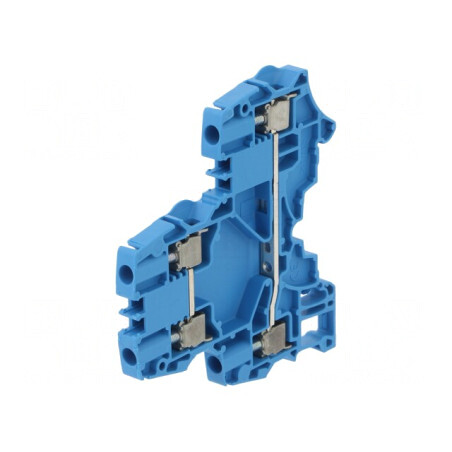 Conector de Îmbinare Șine 0,2-4mm2 2 Piste 4 Borne Albastru SNK | Electronic-mag.ro | Componente Electronice