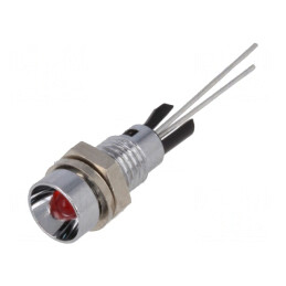Lampă LED Roșie Ø6mm pentru PCB | Electronic-mag.ro | Componente Electronice