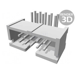 Conector IDC Tată 10 Pini 90° THT Aurit 2.54mm Negru | Electronic-mag.ro | Componente Electronice