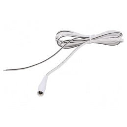 Cablu Alb DC 5,5/2,5 0,5m 2x0,5mm2 | Electronic-mag.ro | Componente Electronice