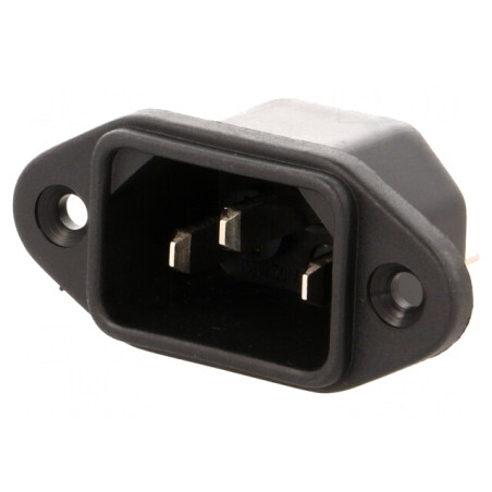 Conector Alimentare AC 10A 250V IEC 60320 6061 | Electronic-mag.ro | Componente Electronice