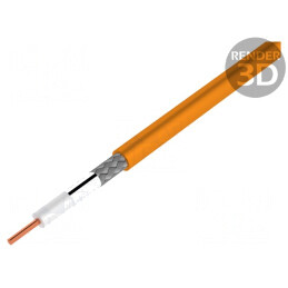 Cablu coaxial RG59 1x20AWG Cu portocaliu | Electronic-mag.ro | Componente Electronice