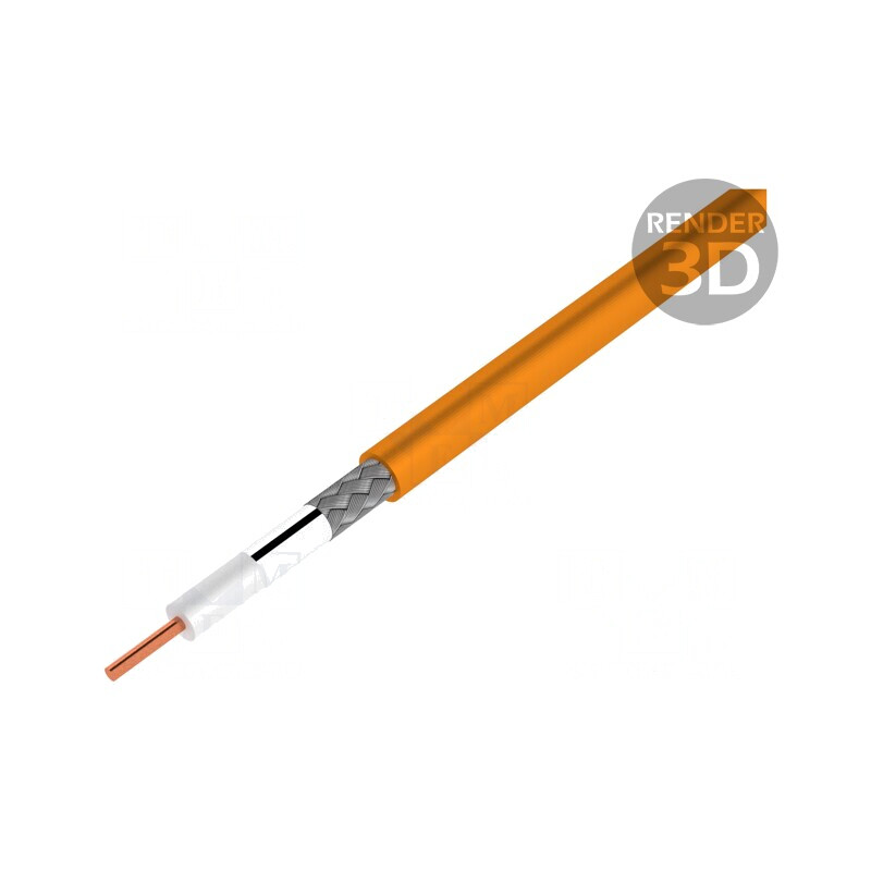 Cablu coaxial RG59 1x20AWG Cu portocaliu | Electronic-mag.ro | Componente Electronice Cablu coaxial RG59 1x20AWG Cu portocaliu | Electronic-mag.ro | Componente Electronice