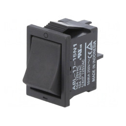 Comutator Basculant ON-OFF 10A/250V Negru | Electronic-mag.ro | Componente Electronice