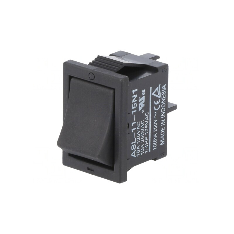 Comutator Basculant ON-OFF 10A/250V Negru | Electronic-mag.ro | Componente Electronice