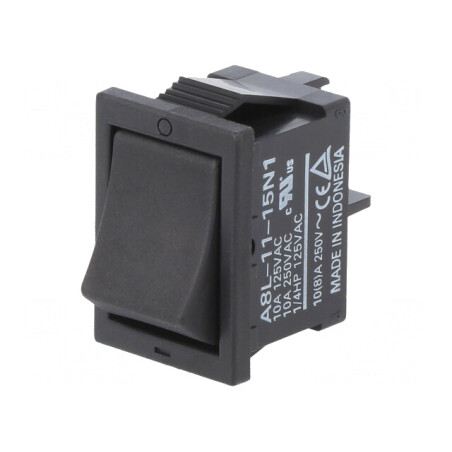Comutator Basculant ON-OFF 10A/250V Negru | Electronic-mag.ro | Componente Electronice