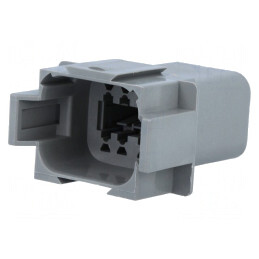 Conector cablu-cablu AT tată 8 pini gri IP67 | Electronic-mag.ro | Componente Electronice