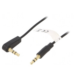 Cablu Audio Jack 3.5mm 3pin 1m în unghi | Electronic-mag.ro | Componente Electronice