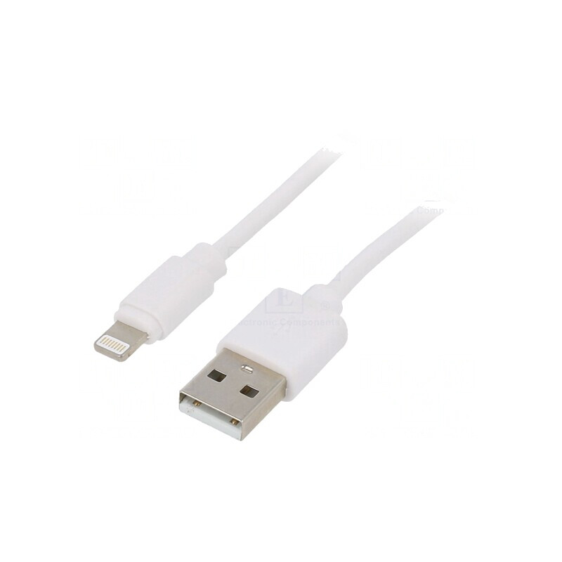 Cablu USB 2.0 Apple Lightning 2m Alb | Electronic-mag.ro | Componente Electronice Cablu USB 2.0 Apple Lightning 2m Alb | Electronic-mag.ro | Componente Electronice