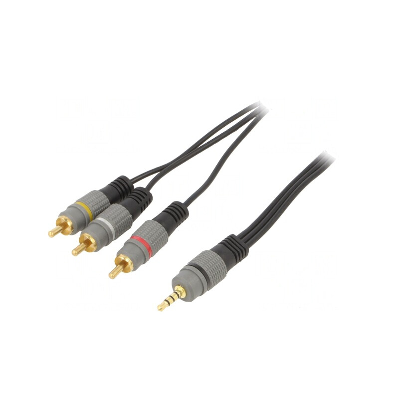Cablu Audio Jack 3,5mm la RCA 1,5m Negru | Electronic-mag.ro | Componente Electronice