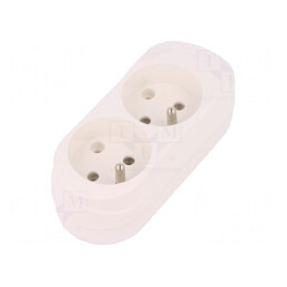 Conector Alimentare AC Mamă Spliter Alb 250V 16A | Electronic-mag.ro | Componente Electronice