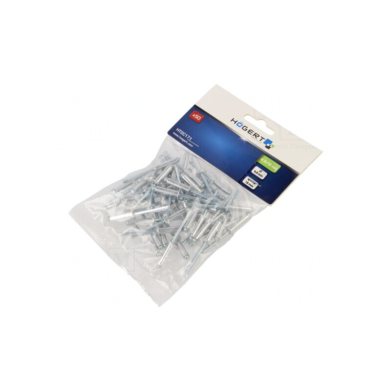 Diblu Aluminiu 4.8mm x 18mm - Set 50 Buc. | Electronic-mag.ro | Componente Electronice
