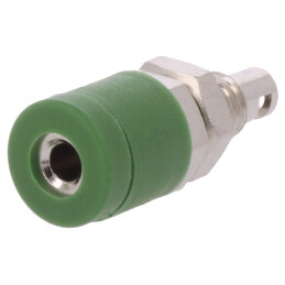 Soclu Banană 2mm Verde Izolat 10A 70VDC | Electronic-mag.ro | Componente Electronice