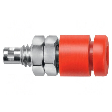 Soclu Banană 2mm 10A Roșu Cu Izolație | Electronic-mag.ro | Componente Electronice