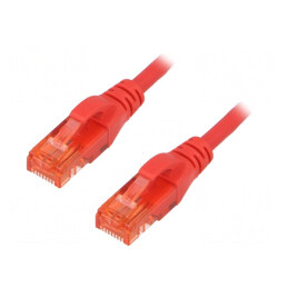 Patch cord UTP Cat6 PVC Roșu 5m | Electronic-mag.ro | Componente Electronice