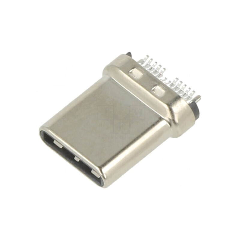 Mufă USB C PCB SMT Orizontală Aurită 5A USB 3.1 | Electronic-mag.ro | Componente Electronice