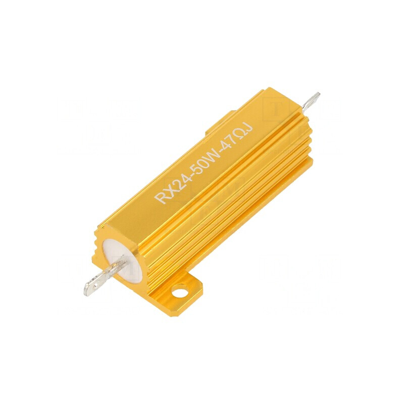 Rezistor Bobinat cu Radiator 47Ω 50W ±1% 50ppm/°C pentru Lipit | Electronic-mag.ro | Componente Electronice
