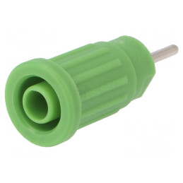 Soclu Banană Verde 4mm 24A 1kV | Electronic-mag.ro | Componente Electronice