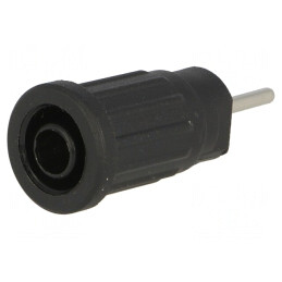 Soclu Banană 4mm Negru 1kV 24A | Electronic-mag.ro | Componente Electronice