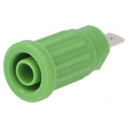 Soclu banană verde 4mm 24A 1kV 34mm | Electronic-mag.ro | Componente Electronice