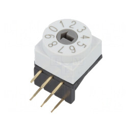 Întrerupător codificare DEC/BCD 10 poziții THT 80mΩ | Electronic-mag.ro | Componente Electronice