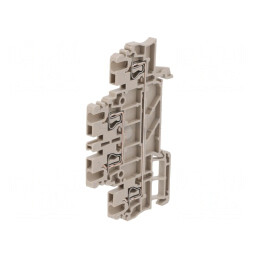 Conector Șine 1,5mm2 4 Borne Bej 3,5mm | Electronic-mag.ro | Componente Electronice
