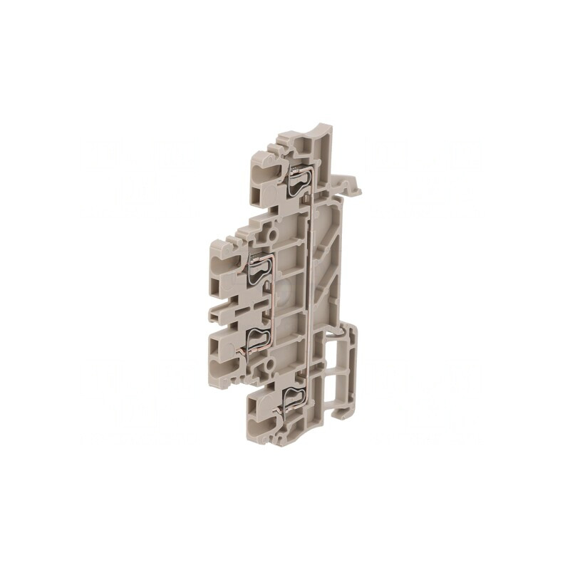 Conector Șine 1,5mm2 4 Borne Bej 3,5mm | Electronic-mag.ro | Componente Electronice
