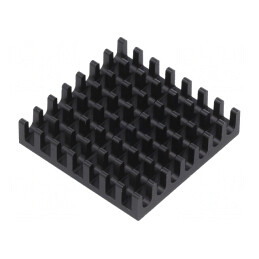 Radiator Extrudat cu Aripioare BGA Negru 27,9mm x 27,9mm | Electronic-mag.ro | Componente Electronice