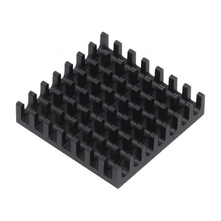 Radiator Extrudat cu Aripioare BGA Negru 27,9mm x 27,9mm | Electronic-mag.ro | Componente Electronice